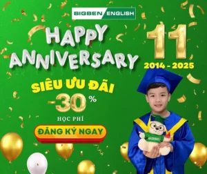 chuc mừng sinh nhật trung tâm tiếng anh